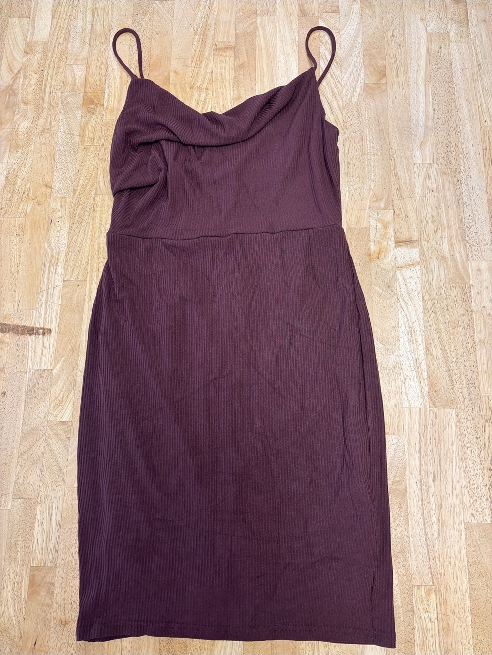 NWT Hello Molly Spaghetti Strap Cowl Neck Midi Dress